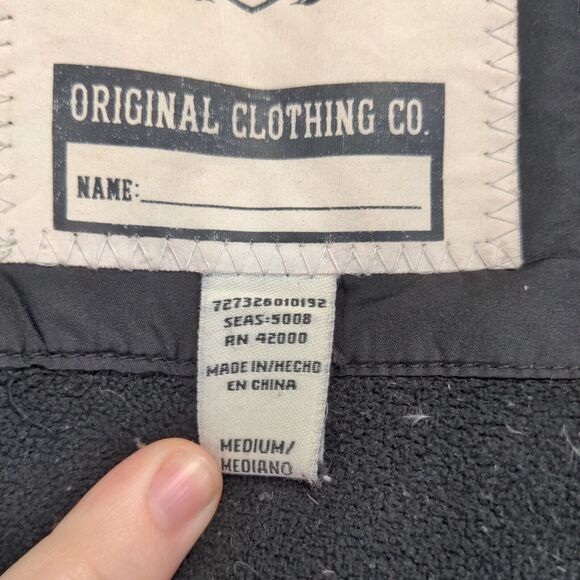 Route 66 Men's Puffer Jacket Black Medium Front Zip Long Sleeve Pocket Quilted - Picture 12 of 16